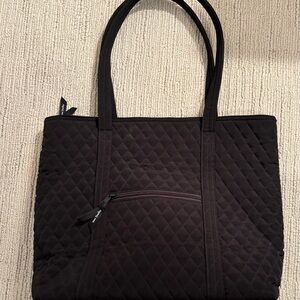 Vera Bradley classic black quilted cotton tote